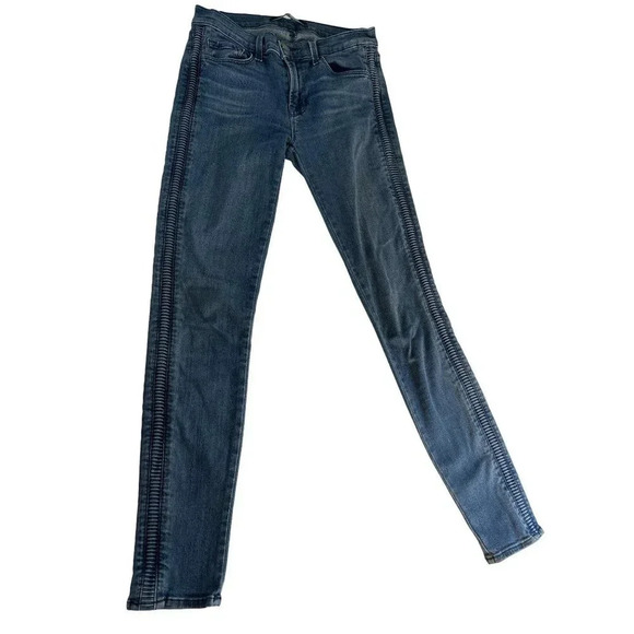 J Brand Denim - J Brand Liberty Womens Jrs  Skinny Jeans Med Wash Whiskering Size 27